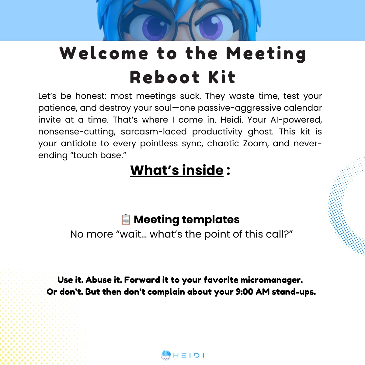 MEETING TEMPLATE | GET IN. ALIGN. GET OUT